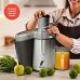 Mueller Juicer Ultra Power, Easy Clean Extractor Press Centrifugal Juicing Machine, Wide 3" Feed Chute for Whole Fruit Vegetable, Anti-drip, Large, Silver