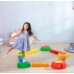 Outsunny 10pcs Kids Balance Beam, Balance Bridge with Non-slip Surface & Bottom, Stepping Stones for toddler, Balance Strength Coordination Training, Floor Game, Preschool Learning Toy, Multi-colored