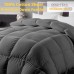 ELNIDO QUEEN® Goose Feather Down Comforter California King Size Duvet Insert Luxury Luxurious Hotel Comforter 100% Cotton Cover All Season 104x96 Inch