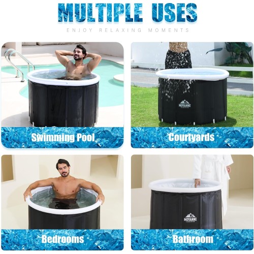 Moyanne Ice Bath Tub,155 Gallons Inflatable Cold Plunge Tub for Athletes' Recovery - Portable Outdoor Polar Pod Recovery Solution,39.3'' x 29.5''