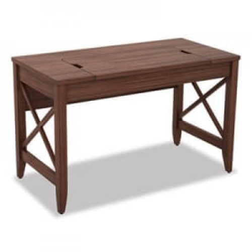 Alera Modern Walnut Sit-To-Stand Table Desk, 47.25 X 23.63 X 29.5 To 43.75 Inch