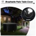 Round Patio Table Cover Waterproof, 50" Diax27.5" H Heavy Duty Oxford Fabric Outdoor Patio Furniture Cover Patio Table Chair Set Covers for Garden Round Table Dining Set, Black