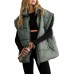 Women's Winter Crop Puffer Vest Lightweight Warm Flysleeve Stand Collar Padded Puffy Jackets Coats with Pockets