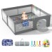 LUTIKIANG Baby Playpen, 79" X 71" Extra Large Playpen for Babies and Toddlers with Gates, Baby Play Yards, Baby Fence Play Area, Safety Indoor Baby Play Area with Ocean Balls (Grey)