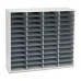 Fellowes Literature Organizer - 48 Compartment Sorter, Dove Gray