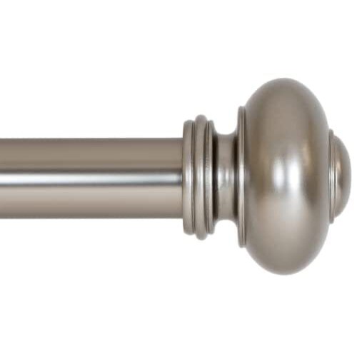 Ivilon Drapery Window Curtain Rod - Knob Design, 1 Inch Rod, 48 To 86 Inch