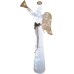 52"Lighted Angel with Horn Sculpture Decoration Pre Lit Display Outdoor Christmas Yard Decoration Garden Yard Art Holiday Winter Display