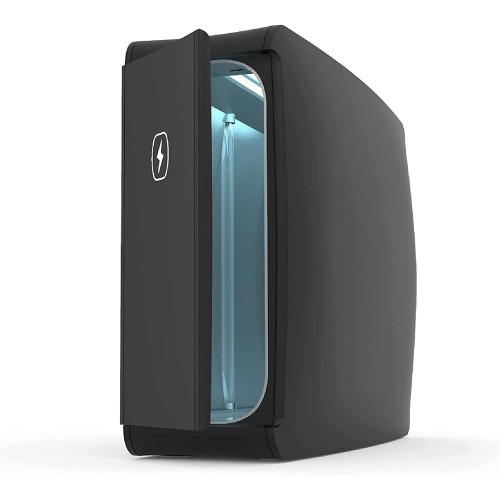 HomeSoap UV Sanitizing Charger | Clinically Proven 360° UV Box Sanitizes Phones, Tablets, Remotes, Toys & More (Black)