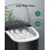 Silonn Countertop Ice Maker Machine, 9 Cubes Ready in 6 Mins, 12 KG in 24Hrs, Self-Cleaning Ice Machine with Ice Scoop and Basket, 2 Sizes of Bullet Ice for Home Kitchen Office Bar Party