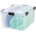 IRIS USA Weathertight Storage Box, 62 Quart - Clear (110550)