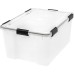 IRIS USA Weathertight Storage Box, 62 Quart - Clear (110550)