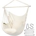 Y- STOP Hammock Chair Hanging Rope Swing, Max 320 Lbs, 2 Seat Cushions Included, Hanging Chair with Pocket for Indoor and Outdoor