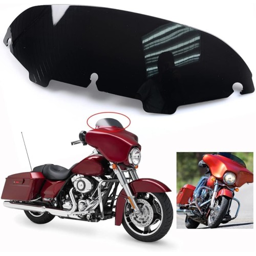 Black 4.5" Windshield Windscreen Compatible for 96-13 Harley Davidson Touring Street Glide Electra Glide FLHT FLHTCU Ultra Classic Glide FLHX FLHTK Tri Glide 1996-2013