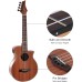 Electric Tenor Ukulele for beginners, Acoustic-Electric Ukelele 26 inch Adults Starter, Professional Electric Tenor uke Bundle with gig bag Tuner Strap String picks (Tenor-EQ)