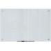 U Brands Glass Dry Erase Board, 35"x23", White Frosted Surface With Silver Grommets, Frameless, Includes Marker With Eraser