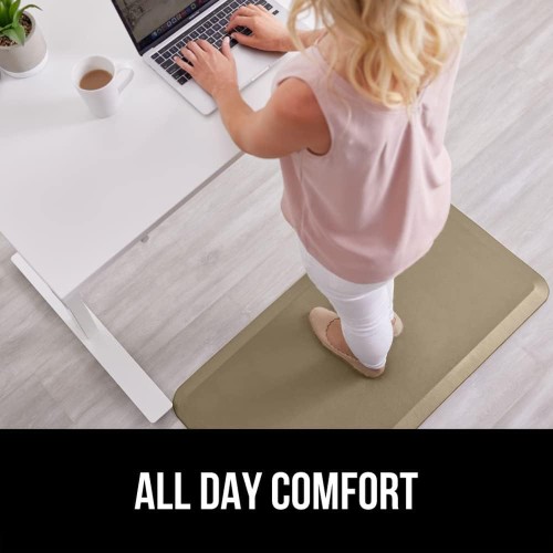 Gorilla Grip Anti Fatigue Cushioned Kitchen Floor Mats, Thick Ergonomic Standing Office Desk Mat, Waterproof Scratch Resistant Pebbled Topside, Supportive Comfort Padded Foam Rugs,