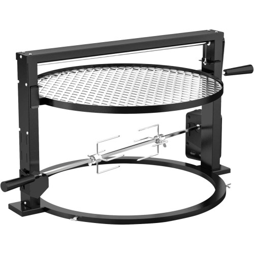 only fire Santa-maria Style Grill Rotisserie System Adjustable Cooking Grate Attachment for Weber 22 inch Kettle Grills - Global Patent