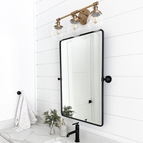 Woodvale Metal Framed Wall Mounted Bathroom / Vanity Mirror