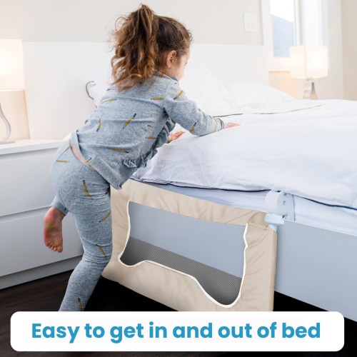 TotCraft Toddler Bed Rails Guard – Universal Baby & Children Bed Rail for Box Spring &slats