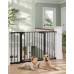 Cumbor 29.7"-51.5" Baby Gate Extra Wide, Safety Dog Gate for Stairs, Easy Walk Thru Auto Close Pet Gates for The House, Doorways, Child Gate Includes 4 Wall Cups,White, Mom's Choice Awards Winner