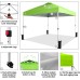 CROWN SHADES 10x10 Pop Up Canopy, Patented Center Lock One Push Instant Popup Outdoor Canopy Tent, Newly Designed Storage Bag, 8 Stakes, 4 Ropes, Green