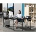 Coleshome 59" L Shaped Corner Computer Desk, Sturdy Home Office Table, Writing Larger Gaming Workstation, Black