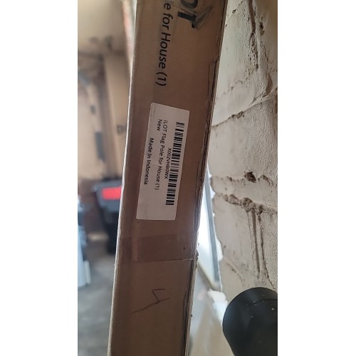 56" Wooden Flag Pole for House Pack of 1 Plastic Sleeve Tangle Free Heavy Duty Outdoor Flag Pole (Fit All Flag Sizes)