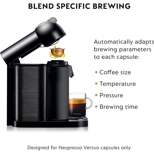 Nespresso Vertuo Coffee and Espresso Machine by Breville, 5 Cups, Black