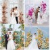 Metal Arch Backdrop Stand White Wedding Backdrop Stand Set of 2 Square Arch Frame for Birthday Party Graduation Ceremony Decoration