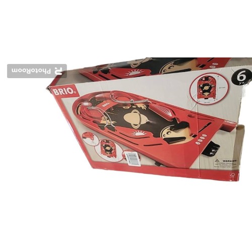 Brio 34017 Pinball Game | A Classic Vintage, Arcade Style Tabletop Game for Kids and Adults Ages 6 and Up,Red