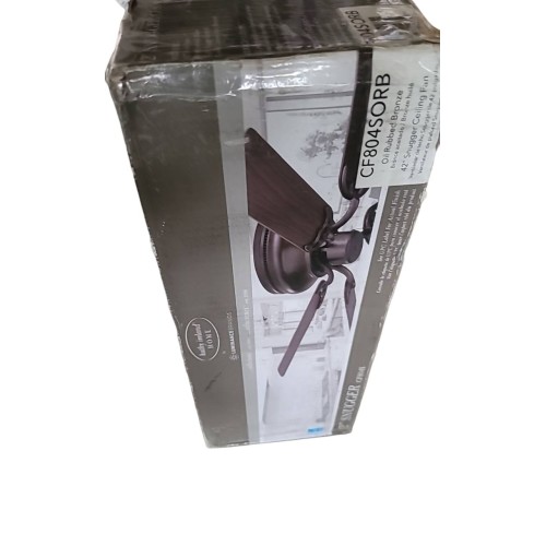 Emerson CF804SORB Snugger 42-Inch 3-Speed Indoor Ceiling Fan with 5 Dark-Cherry/Medium-Oak Blades, Oil-Rubbed Bronze