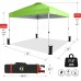 CROWN SHADES 10x10 Pop Up Canopy, Patented Center Lock One Push Instant Popup Outdoor Canopy Tent, Newly Designed Storage Bag, 8 Stakes, 4 Ropes, Green