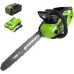 Greenworks 40V 16" Brushless Cordless Chainsaw (Gen 2) (Great For Tree Felling, Limbing, Pruning, and Firewood / 75+ Compatible Tools), 4.0Ah Battery and Charger Included