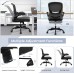 Office Chair, Ergonomic Desk Chair with Lumbar Support and Adjustable Armrests, Breathable Mesh Mid Back Computer Chair, Reclining Task Chair for Home Office