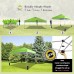 CROWN SHADES 10x10 Pop Up Canopy, Patented Center Lock One Push Instant Popup Outdoor Canopy Tent, Newly Designed Storage Bag, 8 Stakes, 4 Ropes, Green