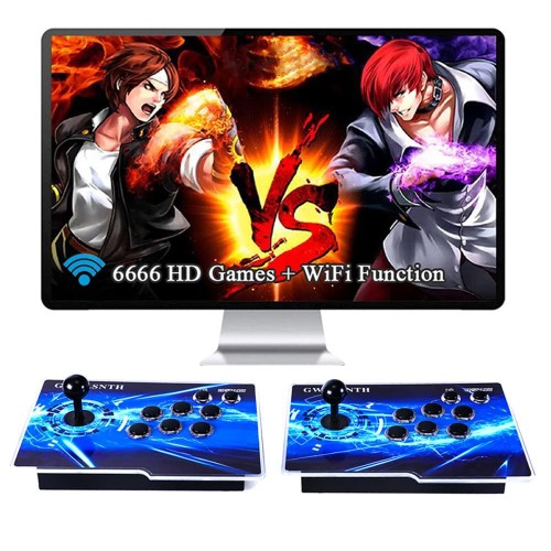 GWALSNTH 6666 Games In 1 Pandoras Box With WiFi Arcade Game Console, 3D Games,1280x720 Full HD,Support 4 Players,SearchHideSaveL