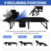 Portable Folding Camping Cot, Adjustable 4-Position Adults Reclining Chairs with Mattress,Outdoor Patio Folding Lounge Chair Sleeping Cots Bed, Perfect for Camping, Pool, Beach, Patio