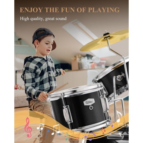 Eastar Drum Set 14'' for Kids Beginners,3 Piece with Bass