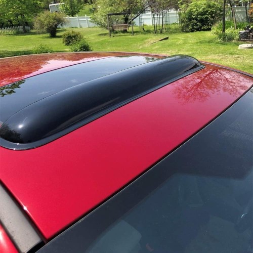 38inch 980mm Universal Sun Roof Wind Deflector, 1pc Dark Smoke Auto Moon Sunroof Window Visor with Double Side Tape RN98