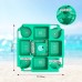 Keten 16" Beach Umbrella Table Tray with 4 Cup Holders, 4 Snack Compartments, 4 Sunglasses Holes, 4 Phone Slots, Umbrella Table for Beach, Patio, Garden, Swimming Pool