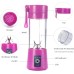 Portable Blender Mixer,Personal Juicer,Smoothies and Shakes Blender,HandCup Fruit Machine Blender 380 ML (Blue, Pink, Purple & Pink Color available) (Purple)