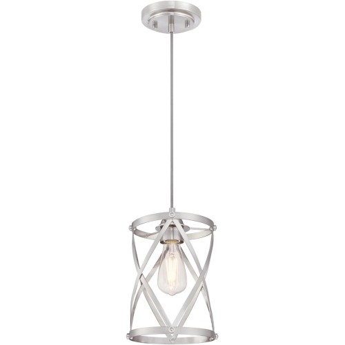 Westinghouse Lighting 6362300 Isadora One-Light Mini, Brushed Nickel Finish Indoor Pendant,