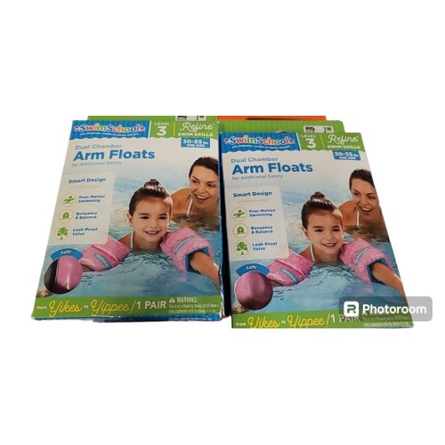 Swim School3 Dual Chamber Arm Floats for Additional Safety 2 pack