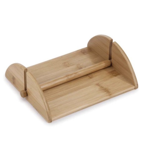 Pantrymate Flat Bamboo Napkin Holder with Weighted Arm Napkin Holder