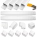 MOOITEK 3" 10Ft PVC Line Set Cover Kit for Ductless Mini Split Air Conditioners, Decorative PVC Slim Line Cover for Central AC & Heat Pumps Systems Tubing Cover, 10Ft Kit, WHITE