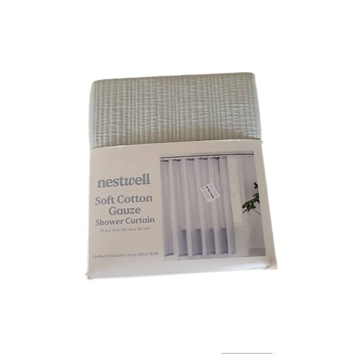 Illusion Blue Nestwell™ Matelassé Cotton Bath Curtain