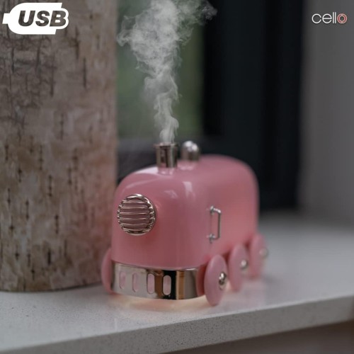 Cello Train USB Ultrasonic Diffuser - Essential Oil Diffuser for Home Fragrance, Cool Mist Fragrances The Home, Elegant, Humidifier, Compliments Essential Oils. (Pink)