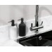 LKKL 2 Pack Soap Dispenser, Dish Soap Dispenser and Hand Soap Dispenser for Kitchen and Bathroom, Farmhouse Decor Soap Dispenser Bathroom with Rust Proof Pump, Black & White