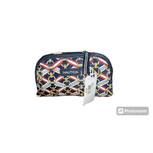 NAUTICA--SMALL MAKEUP/TRAVEL CASE BAG--LINKS & RIBBONS--BRAND NEW WITH TAGS