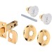 Defender Security E 2317 Glass Knob Passage Door Latch Set, Brass	